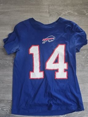 Buffalo Bills Diggs T-shirt Vintage Royal Blue Tee with White & Red #14